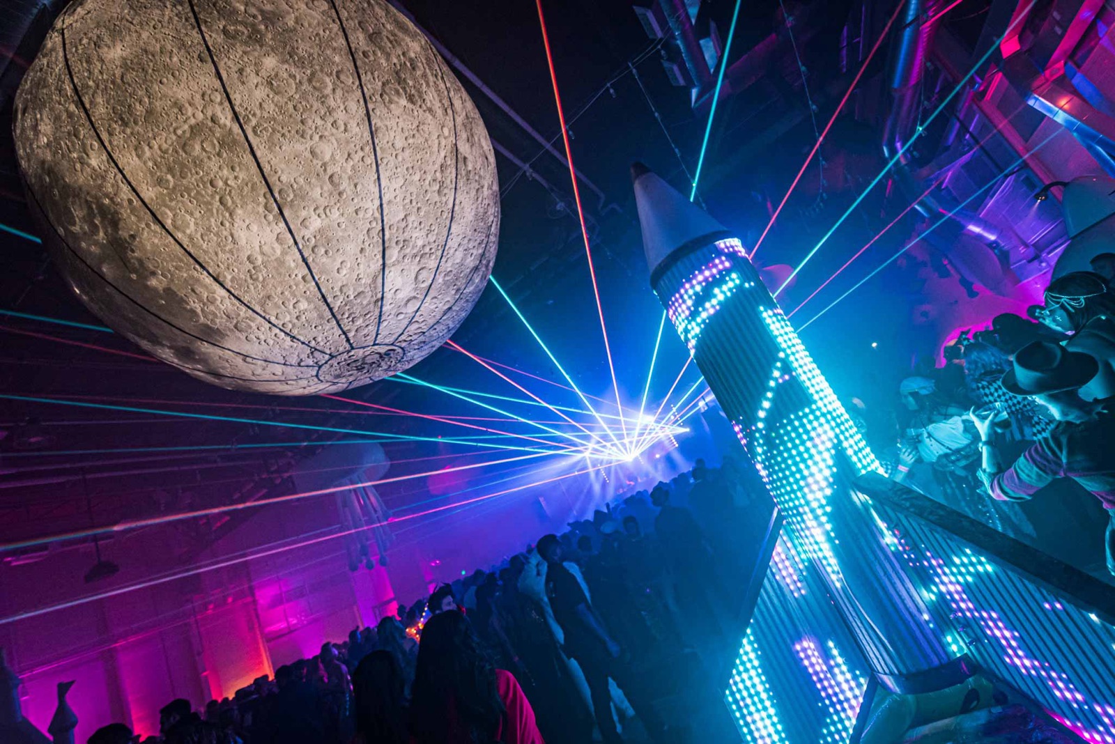 Halloween night production at Coloween, Denver’s biggest 21+ Halloween party