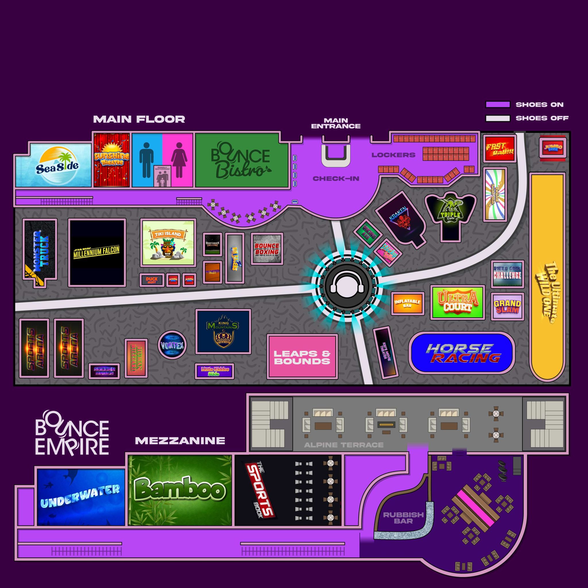 Last year's venue floor plan — Coloween 2025 night map